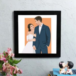 custom vector art photo frame