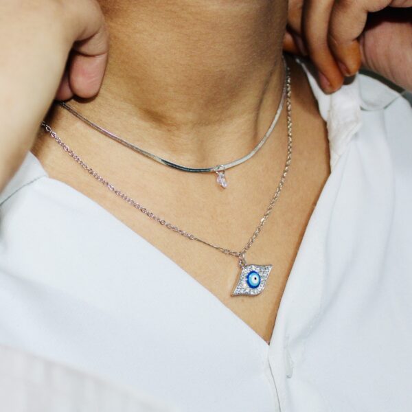 evil eye chain double layered