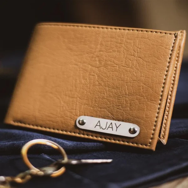 Brown customized name wallet