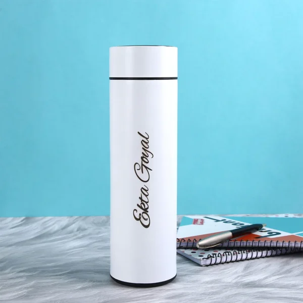 white customized water bottle with name | Personalized water bottle