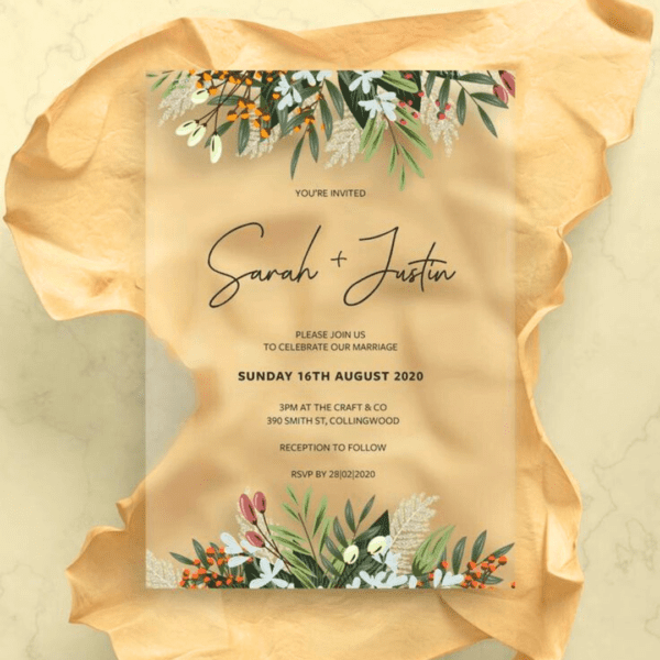 acrylic wedding invitations