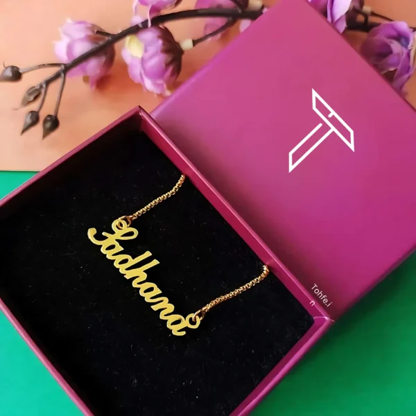 Simple Style Name Necklace