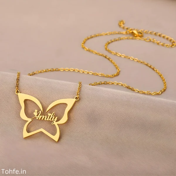 Butterfly Custom Name Necklace